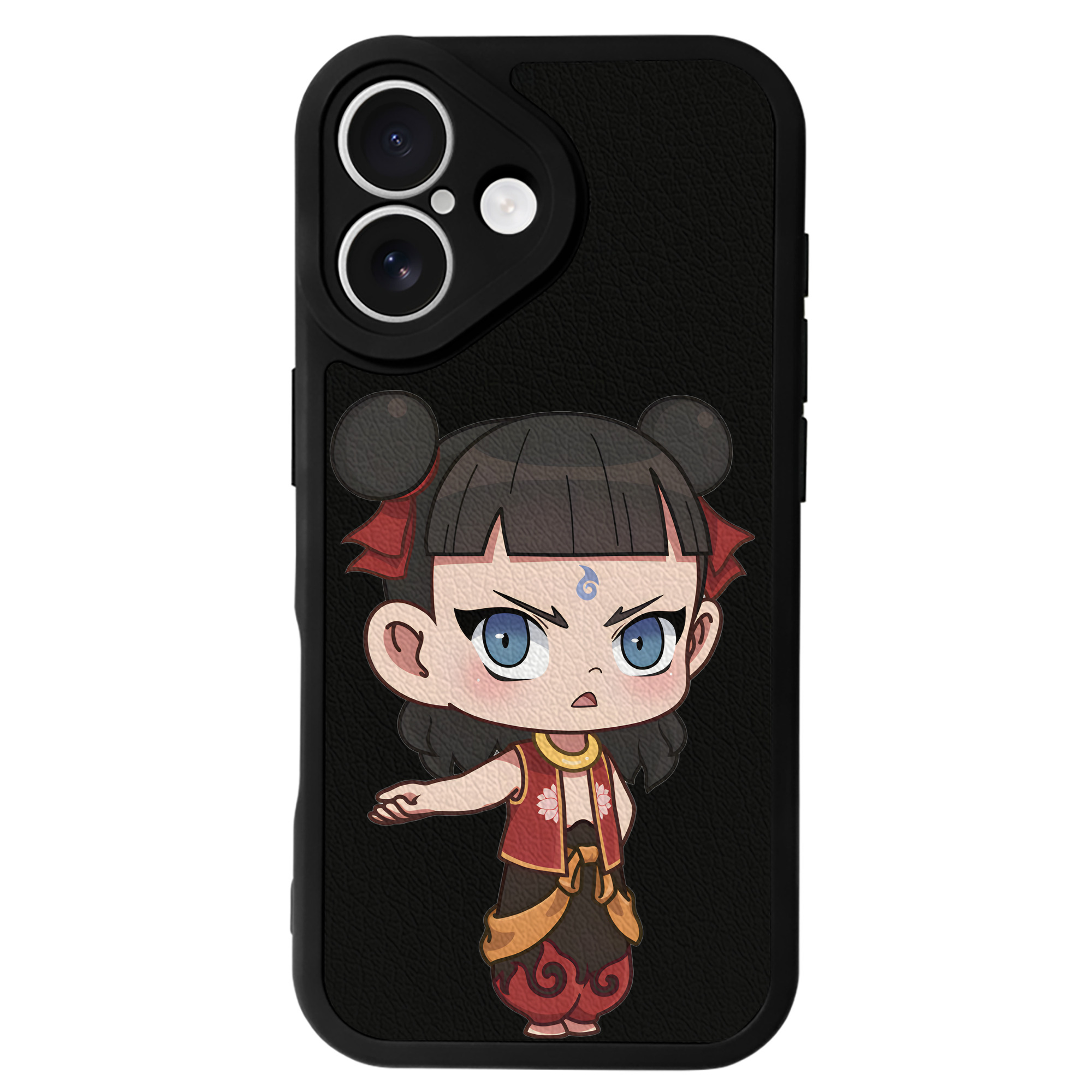 （画像用） Ne Zha 2 ナタ 魔童の大暴れ 【iPhone 16シリーズ対応】シリコンスマホケース（レザー調） 材質：シリコン